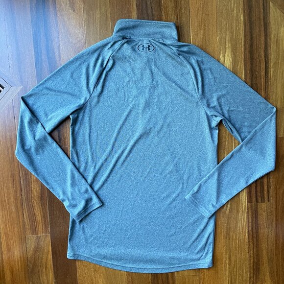 Under Armour Sz S Quarter zip HeatGear Loose Gray / Black - Picture 2 of 5